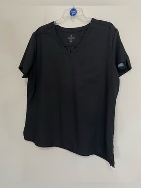 Med Couture  V-Neck Scrub Top - Black~ Size XL Medical Staff